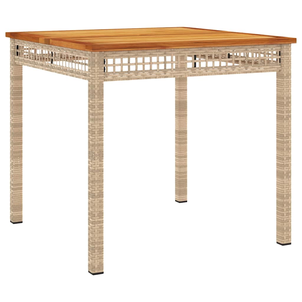 Set da Pranzo da Giardino 3 pz con Cuscini Beige in Polyrattan - homemem39