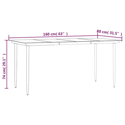 Set da Pranzo da Giardino 5 pz Nero con Cuscini in Polyrattan | homemem39
