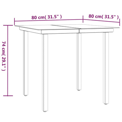 Set da Pranzo da Giardino 3 pz con Cuscini in Polyrattan Grigio - homemem39