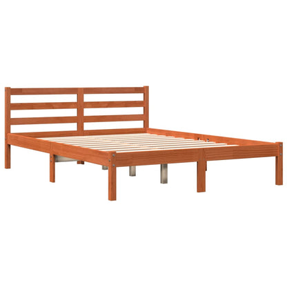 Letto senza Materasso Marrone Cera 120x190 cm in Legno di Pino - homemem39