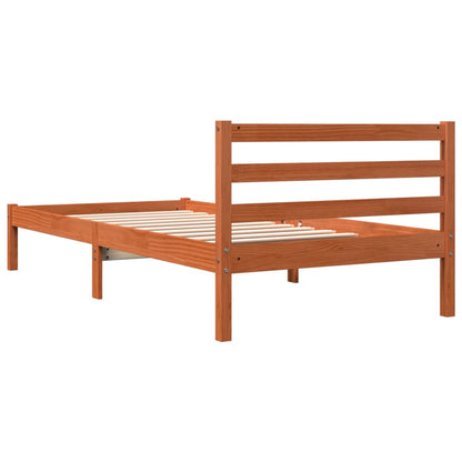 Letto senza Materasso Marrone Cera 100x200 cm in Legno di Pino - homemem39