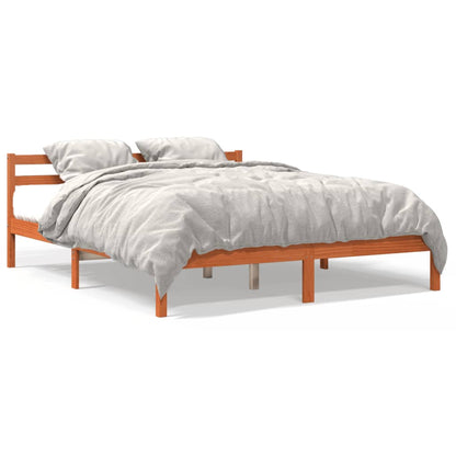 Letto senza Materasso Marrone Cera 180x200 cm in Legno di Pino