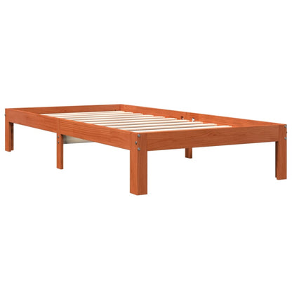 Letto senza Materasso Marrone Cera 90x200 cm Legno di Pino - homemem39