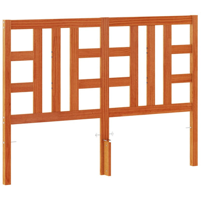 Testiera Marrone Cera 135 cm in Legno Massello di Pino - homemem39