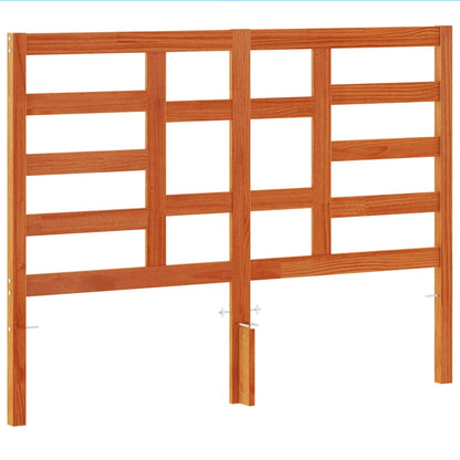 Testiera Marrone Cera 135 cm in Legno Massello di Pino - homemem39