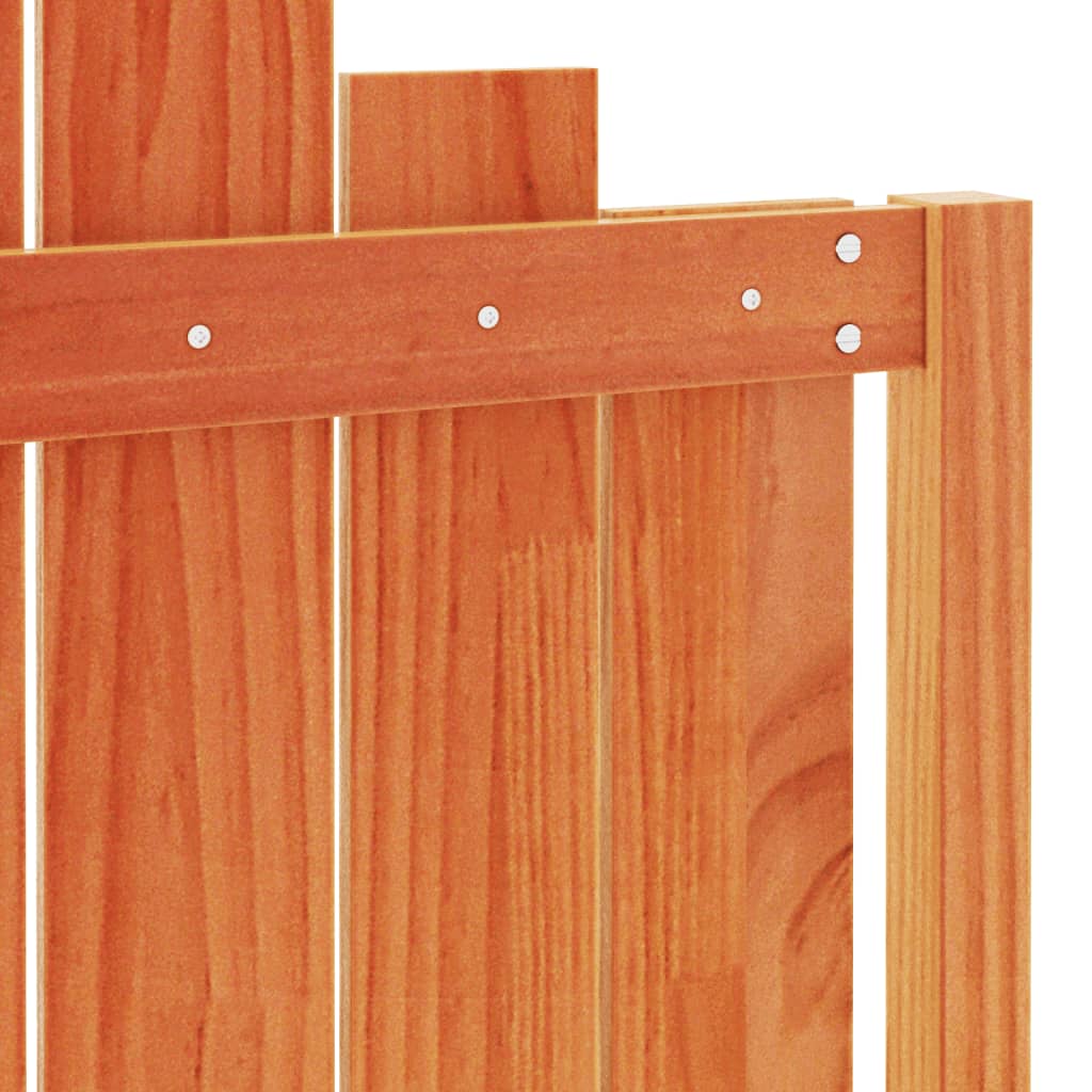 Testiera Marrone Cera 135 cm in Legno Massello di Pino - homemem39