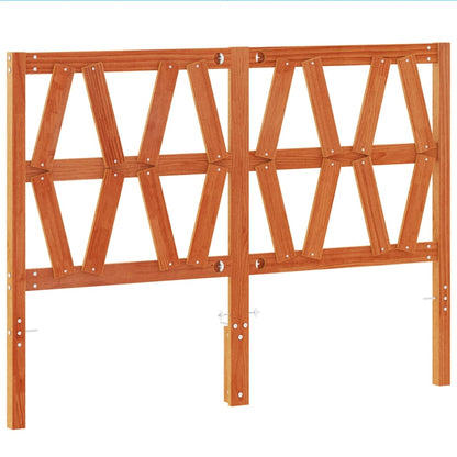 Testiera Marrone Cera 160 cm in Legno Massello di Pino - homemem39