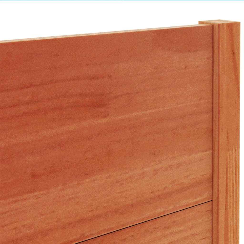 Testiera Marrone Cera 100 cm in Legno Massello di Pino - homemem39