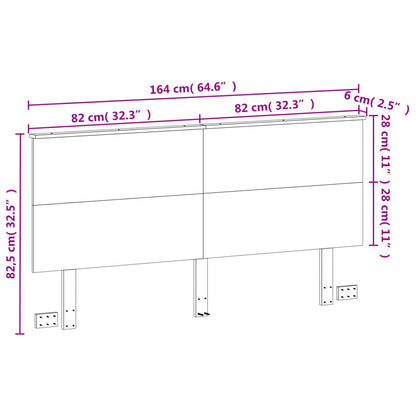Testiera Marrone Cera 160 cm in Legno Massello di Pino - homemem39