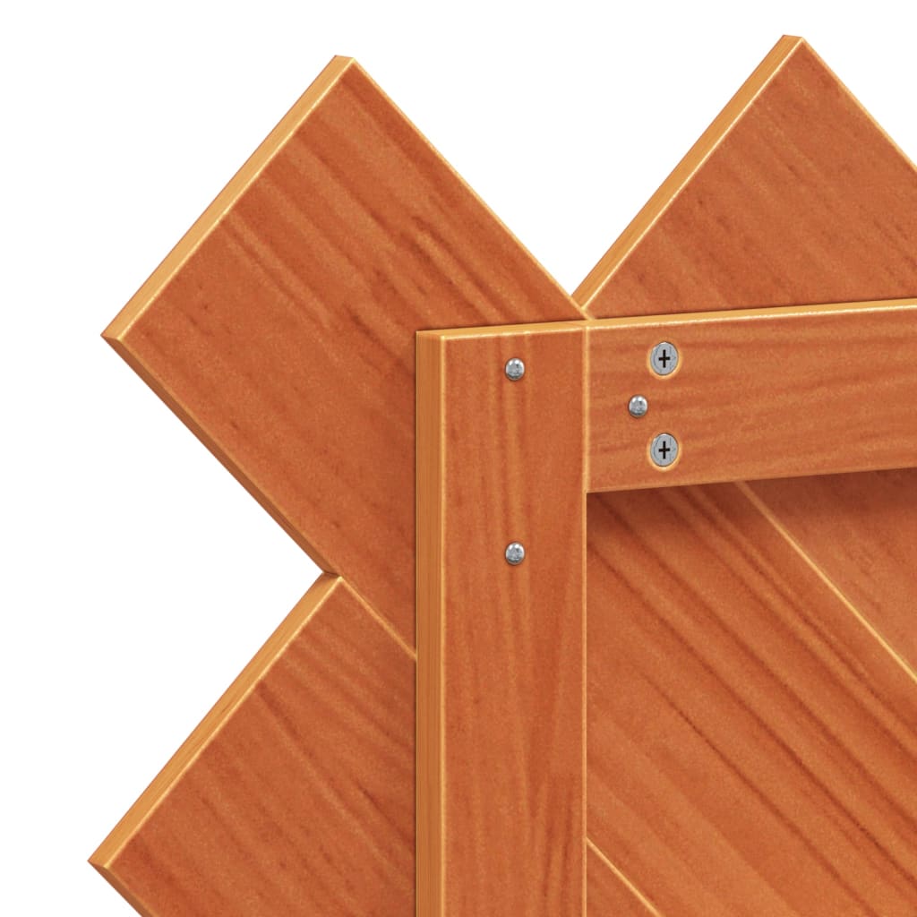 Testiera Marrone Cera 100 cm in Legno Massello di Pino - homemem39