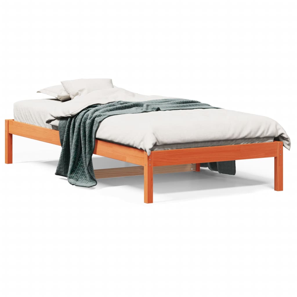 Dormeuse senza Materasso Marrone Cera 80x200 cm Legno di Pino | homemem39
