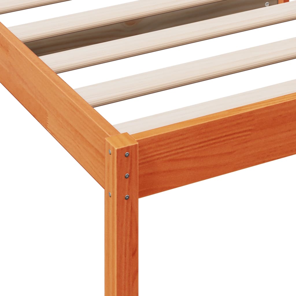 Dormeuse senza Materasso Marrone Cera 80x200 cm Legno di Pino | homemem39