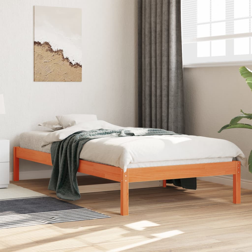 Dormeuse senza Materasso Marrone Cera 80x200 cm Legno di Pino - homemem39