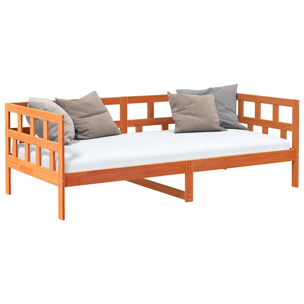Dormeuse senza Materasso Marrone Cera 80x200 cm Legno di Pino - homemem39