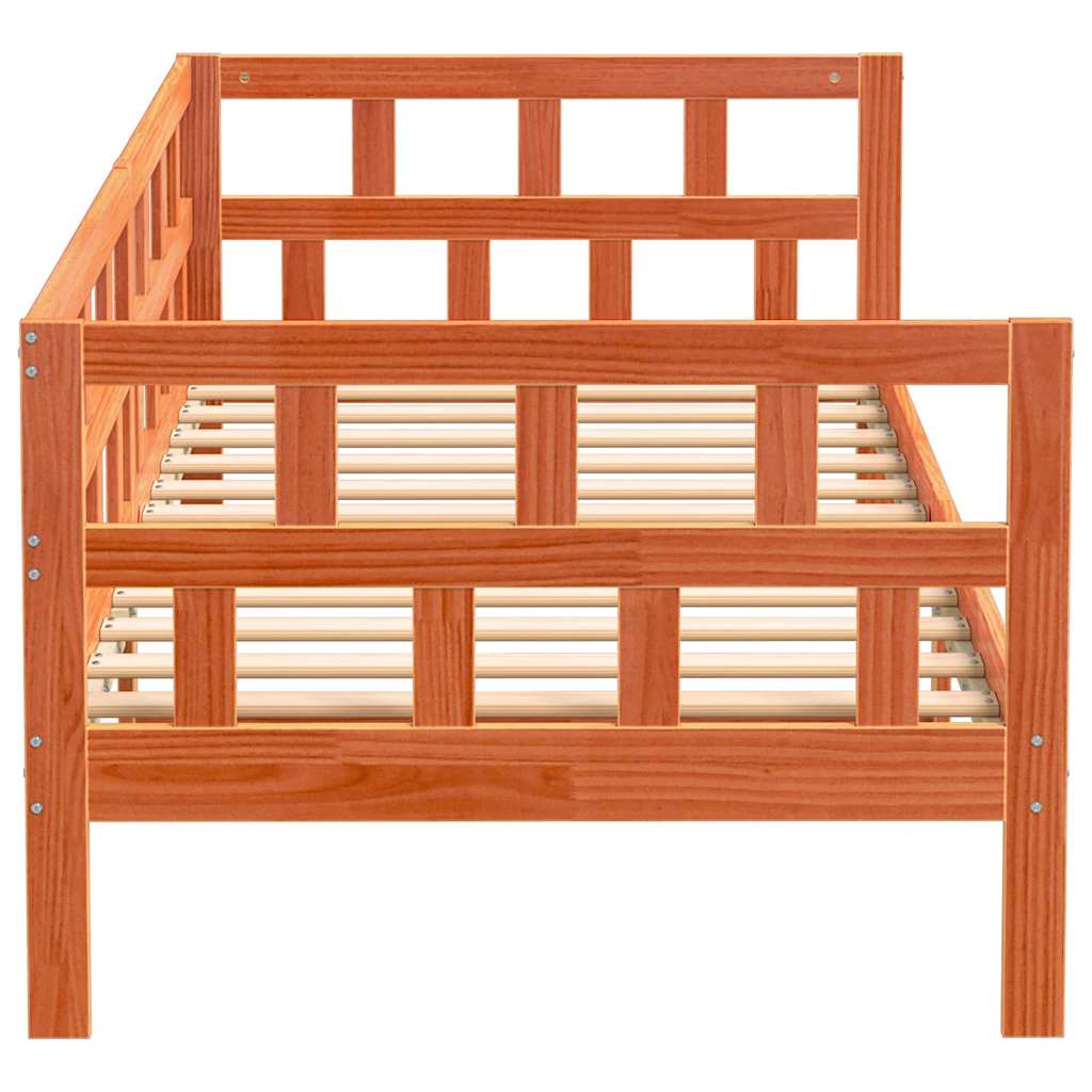 Dormeuse senza Materasso Marrone Cera 80x200 cm Legno di Pino