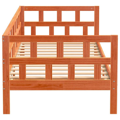 Dormeuse senza Materasso Marrone Cera 80x200 cm Legno di Pino