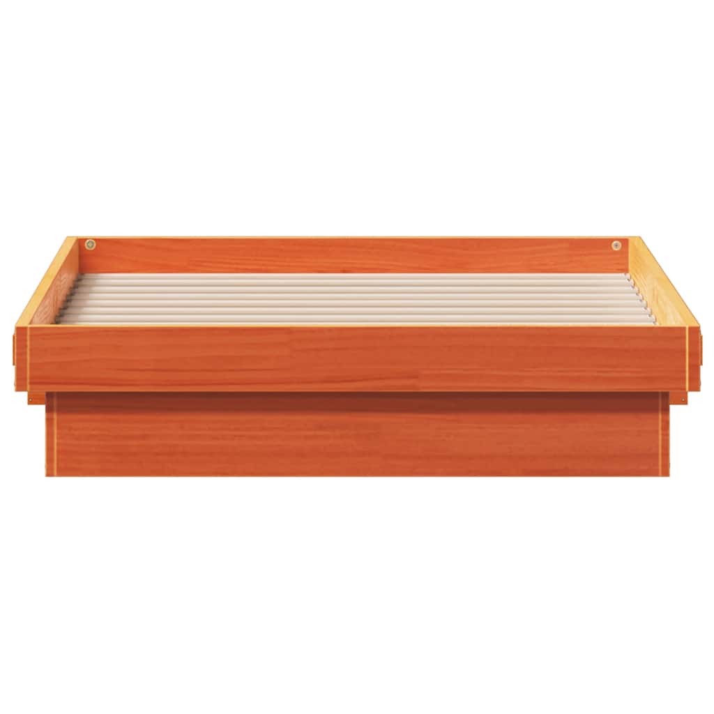 Giroletto LED Marrone Cera 90x200 cm in Legno Massello di Pino | homemem39
