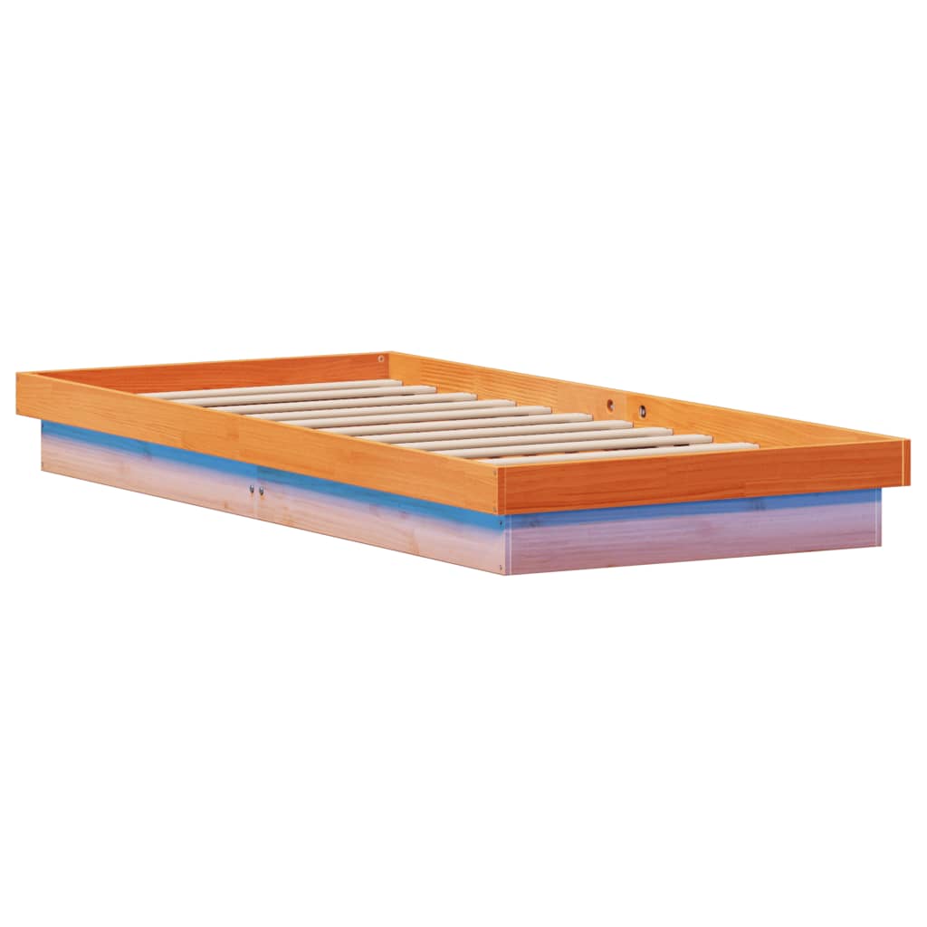 Giroletto LED Marrone Cera 100x200 cm in Legno Massello di Pino | homemem39