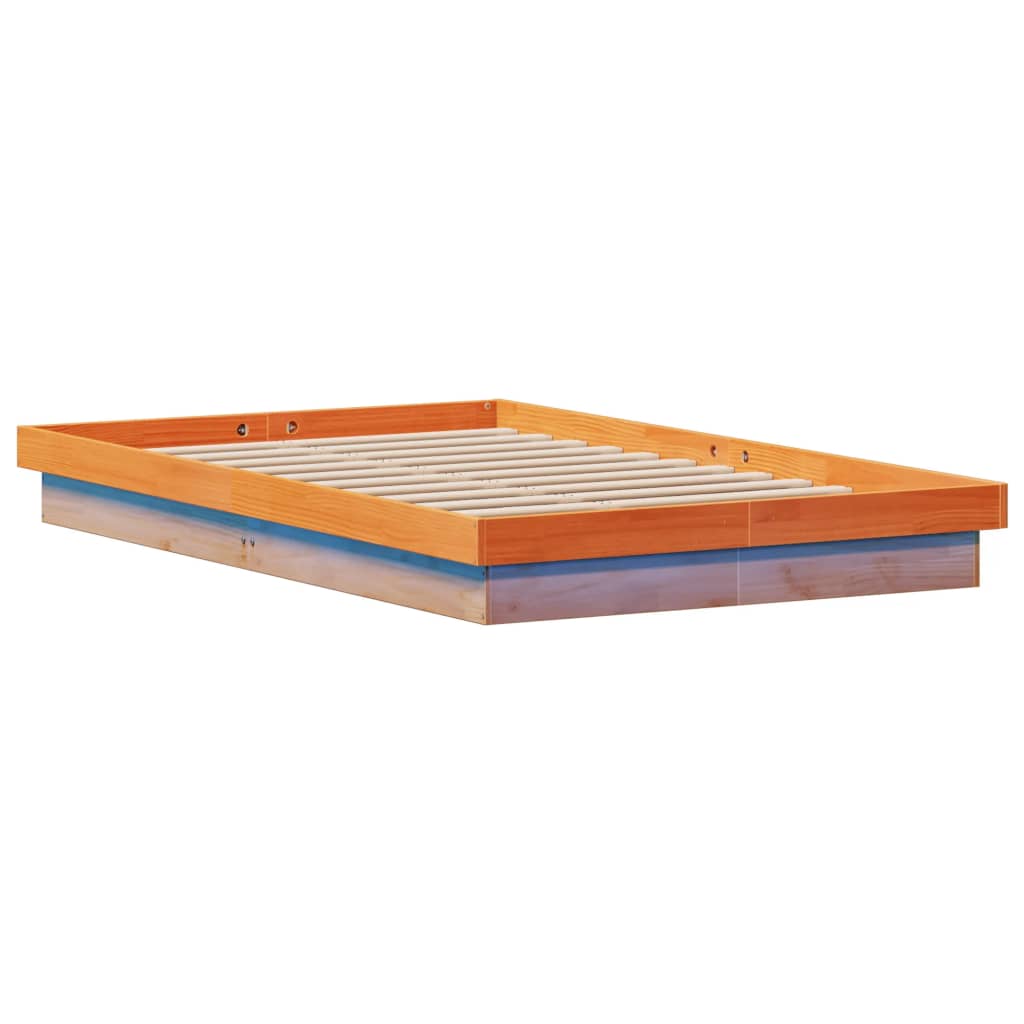 Giroletto LED Marrone Cera 120x200 cm in Legno Massello di Pino | homemem39