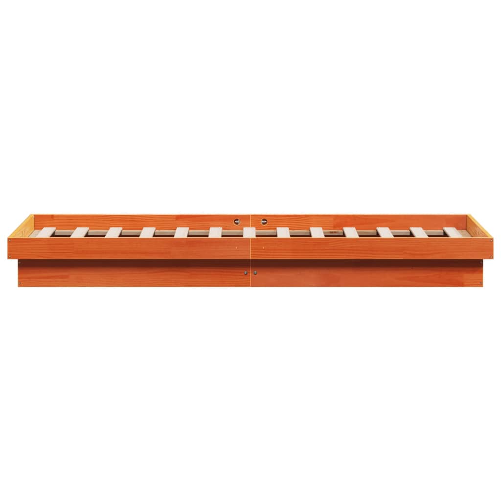 Giroletto LED Marrone Cera 120x200 cm in Legno Massello di Pino | homemem39