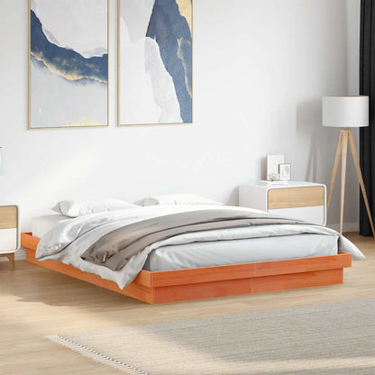 Giroletto LED Marrone Cera 150x200 cm in Legno Massello di Pino | homemem39