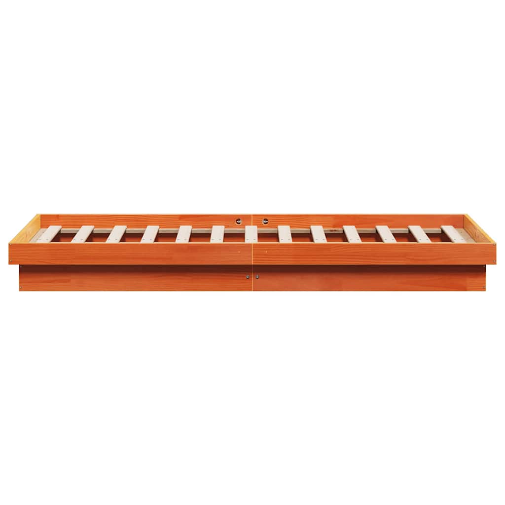 Giroletto LED Marrone Cera 150x200 cm in Legno Massello di Pino
