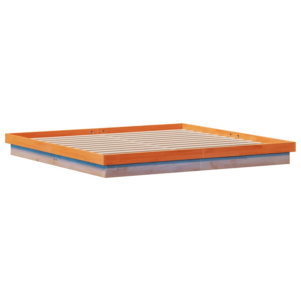 Giroletto LED Marrone Cera 200x200 cm in Legno Massello di Pino