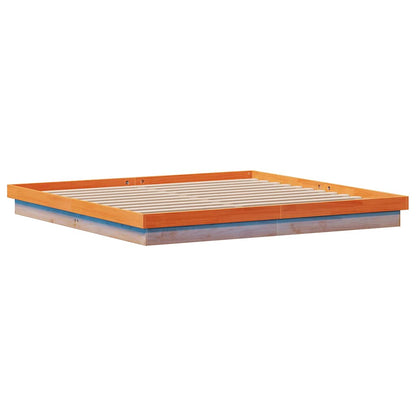 Giroletto LED Marrone Cera 200x200 cm in Legno Massello di Pino