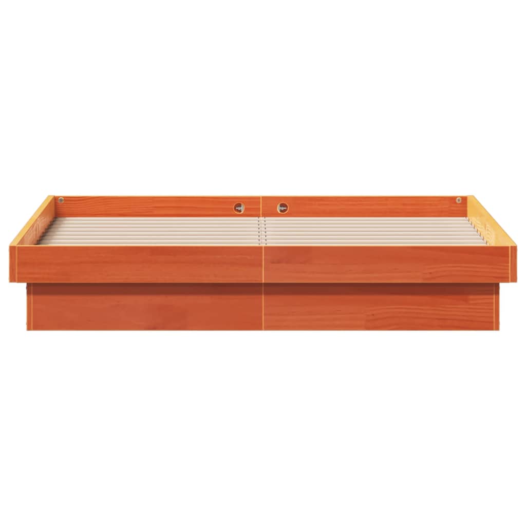 Giroletto LED Marrone Cera 120x190 cm in Legno Massello di Pino | homemem39