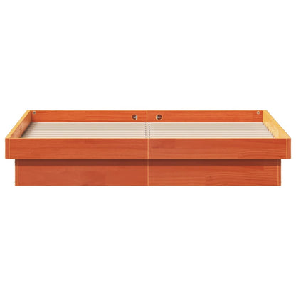 Giroletto LED Marrone Cera 135x190 cm in Legno Massello di Pino | homemem39