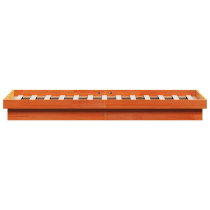 Giroletto LED Marrone Cera 135x190 cm in Legno Massello di Pino | homemem39