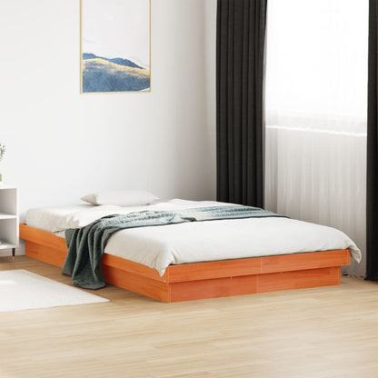 Giroletto LED Marrone Cera 140x190 cm in Legno Massello di Pino | homemem39