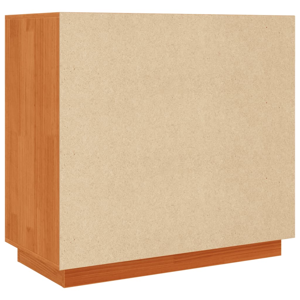 Credenza Marrone Cera 80x40x75 cm in Legno Massello di Pino | homemem39