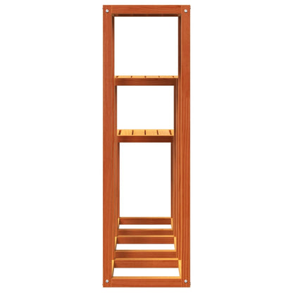 Supporti per Piante 3 pz Marrone Cera in Legno Massello di Pino