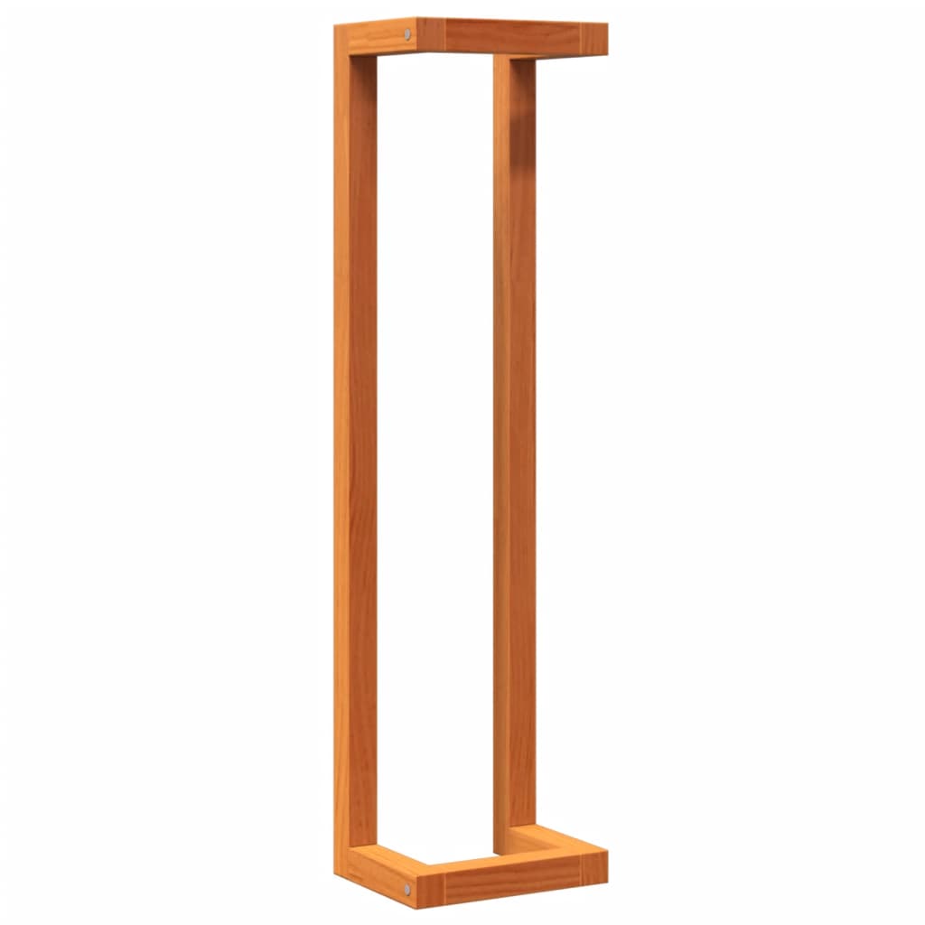 Portasciugamani Marrone Cera 23x18x90 cm Legno Massello di Pino | homemem39