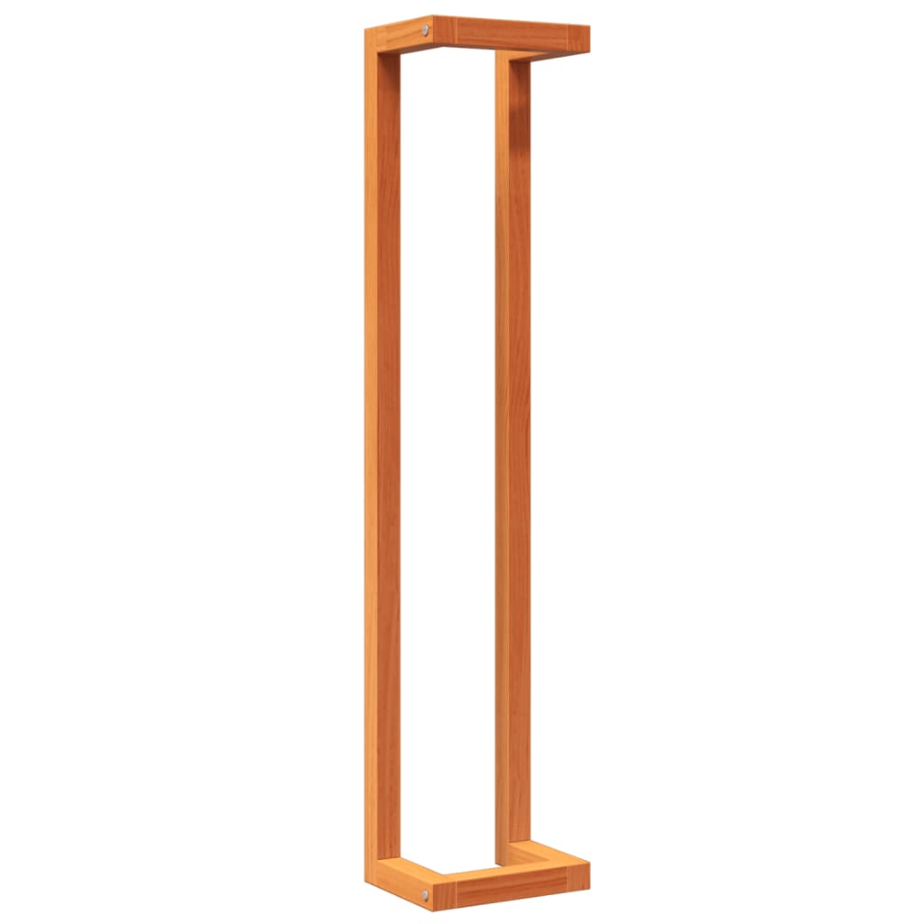 Portasciugamani Marrone Cera 23x18x110cm Legno Massello di Pino | homemem39