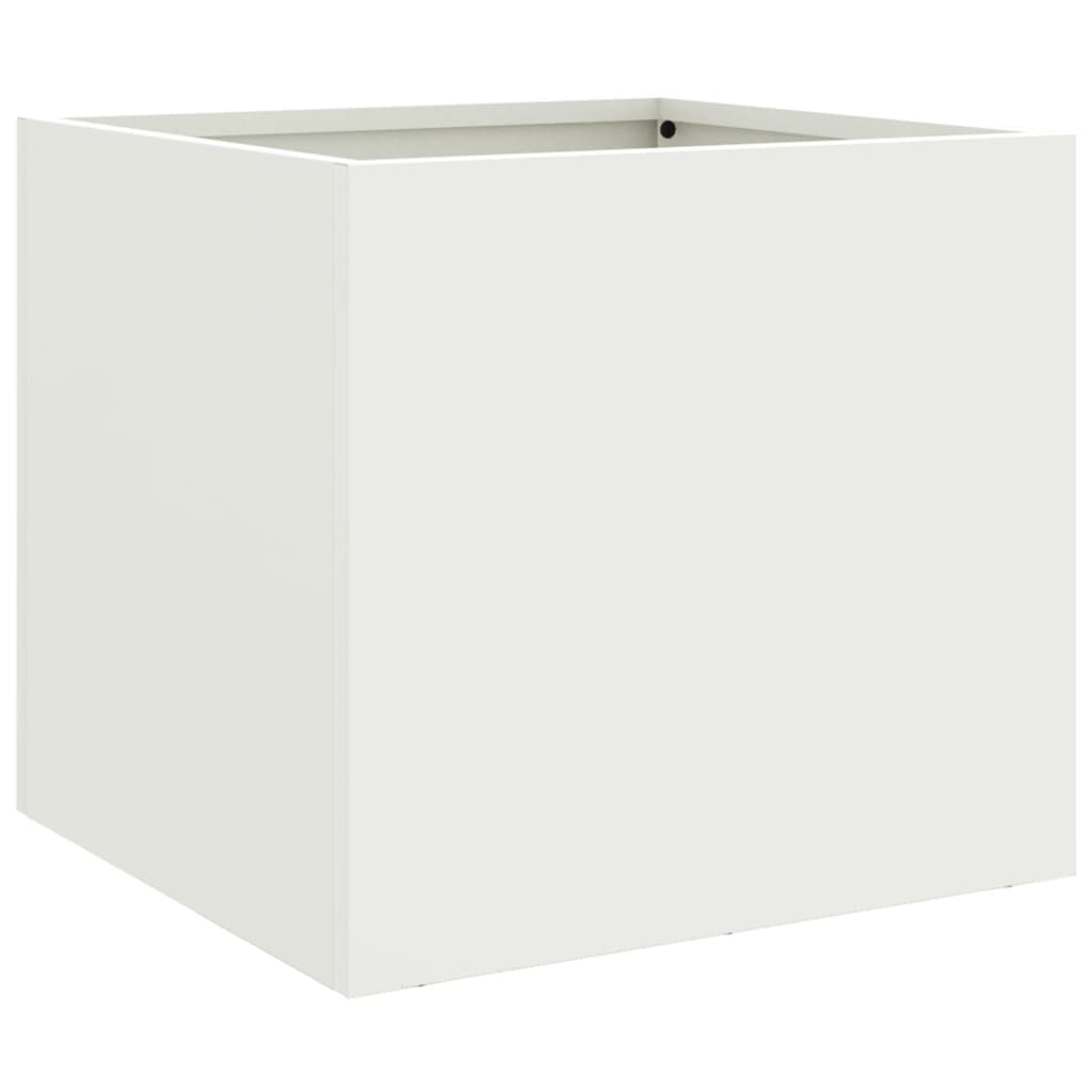Fioriera Bianca 32x30x29 cm in Acciaio | homemem39