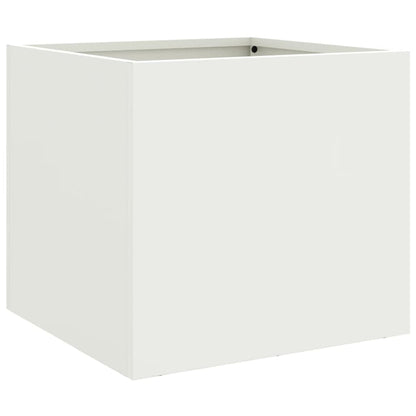 Fioriera Bianca 32x30x29 cm in Acciaio | homemem39