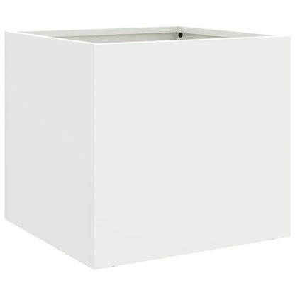Fioriera Bianca 32x30x29 cm in Acciaio | homemem39