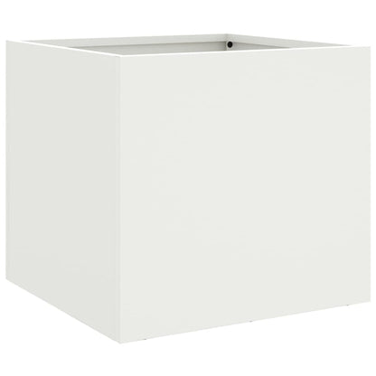 Fioriere 2 pz Bianche 32x30x29 cm in Acciaio - homemem39