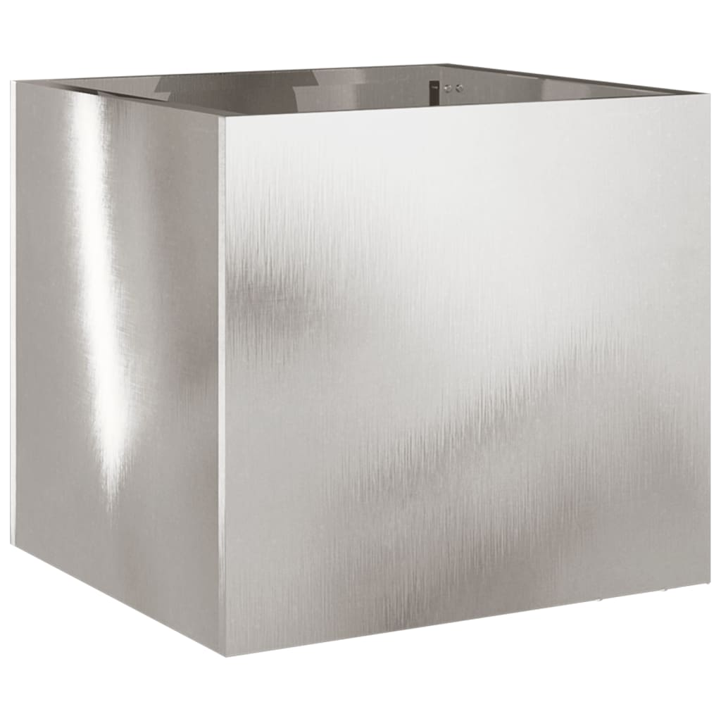 Fioriera Argento 32x30x29 cm in Acciaio Inox | homemem39