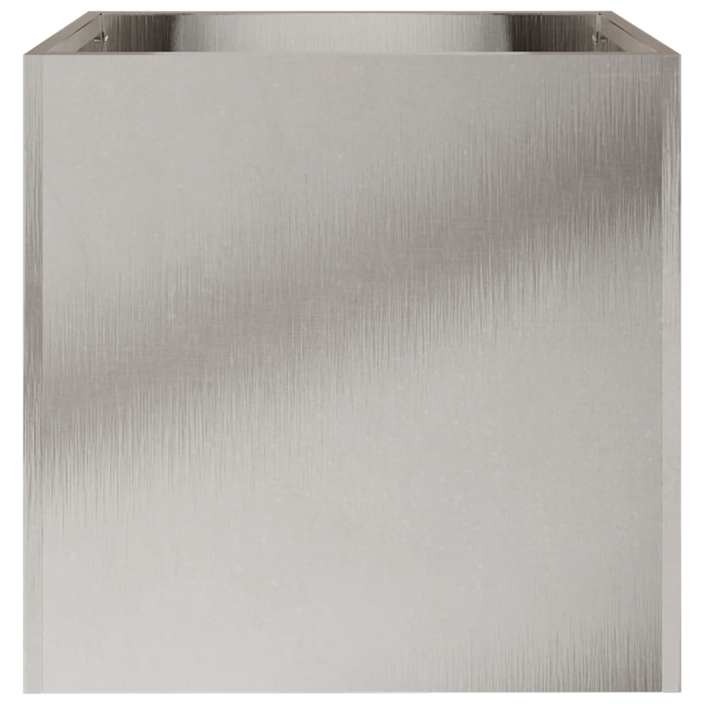 Fioriera Argento 32x30x29 cm in Acciaio Inox | homemem39