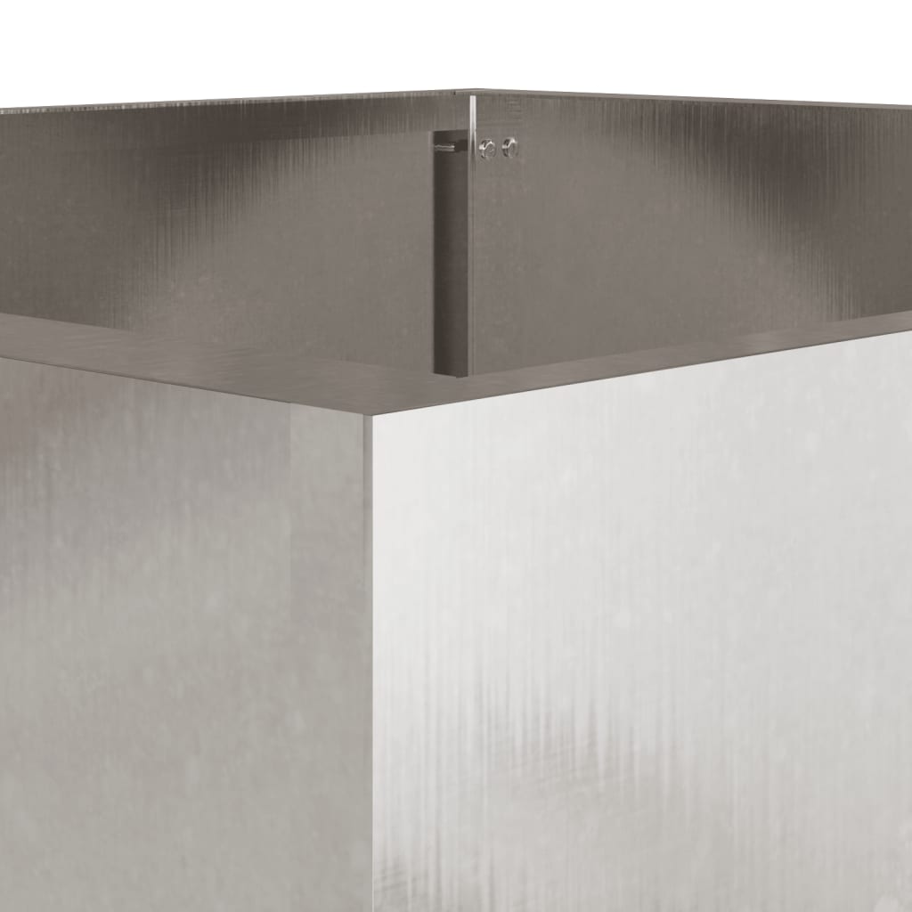 Fioriera Argento 32x30x29 cm in Acciaio Inox | homemem39