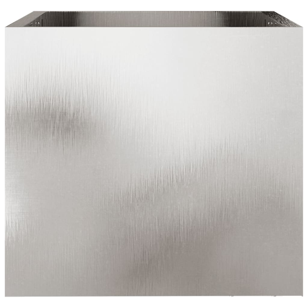 Fioriere 2 pz Argento 32x30x29 cm in Acciaio Inox - homemem39