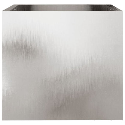 Fioriere 2 pz Argento 32x30x29 cm in Acciaio Inox - homemem39