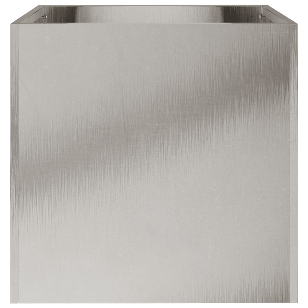 Fioriere 2 pz Argento 32x30x29 cm in Acciaio Inox - homemem39