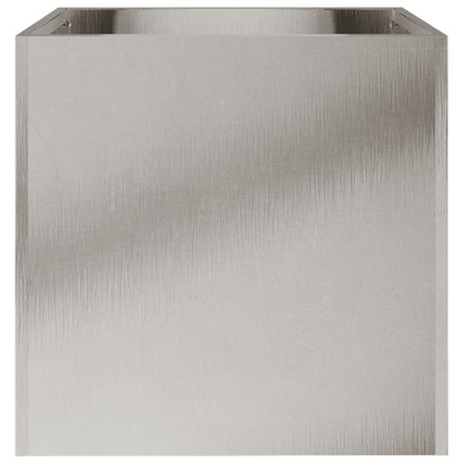 Fioriere 2 pz Argento 32x30x29 cm in Acciaio Inox - homemem39