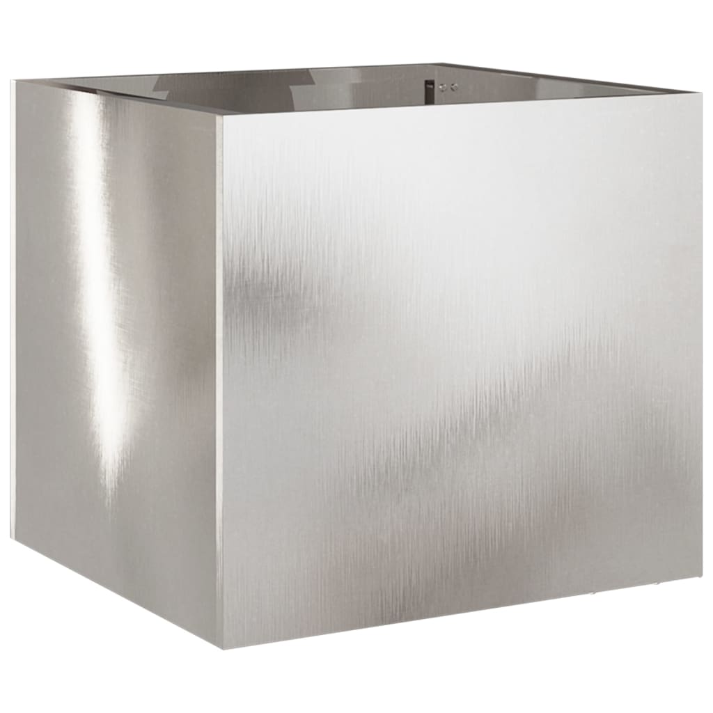 Fioriere 2 pz Argento 32x30x29 cm in Acciaio Inox - homemem39