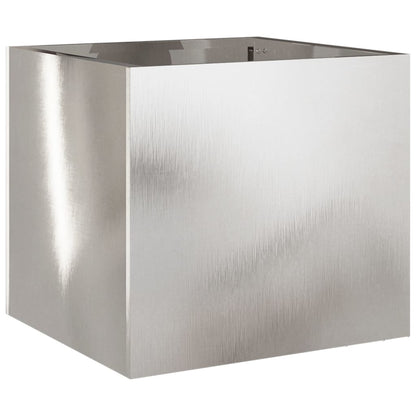 Fioriere 2 pz Argento 32x30x29 cm in Acciaio Inox - homemem39