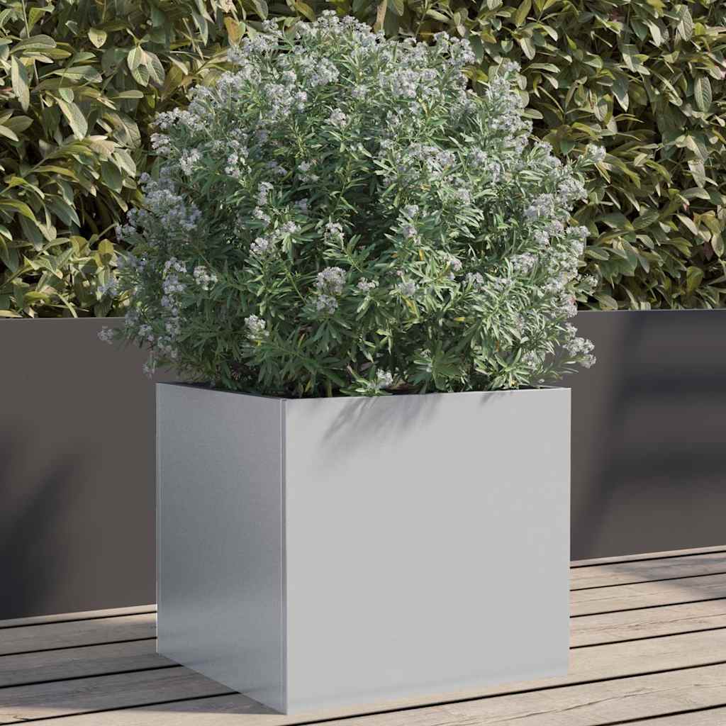 Fioriera Argento 32x30x29 cm in Acciaio Zincato | homemem39